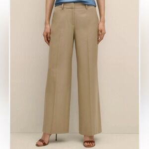 Brooks Brothers 100% Wool Size 4 Elegant Tan Women's Wide Leg Pants